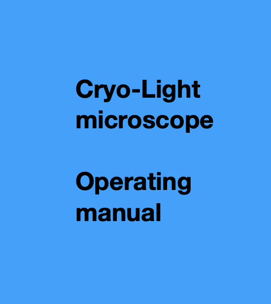 Manual: Cryo-confocal light microscope