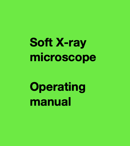 Manual: Soft X-ray Microscope